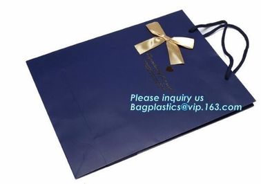 Cheap Luxury Shopping Carrier Thick Blue Kraft Paper Gift Bags With Rope Handles,carrier paper bags for perfume packing