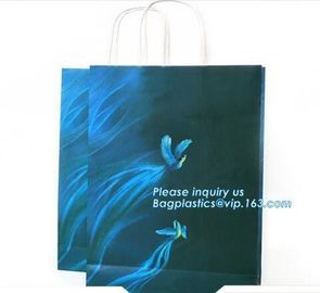 Gloss laminated portrait-shape strongly made reinforced top gloss white carrier bags in luxury finished, bagease package