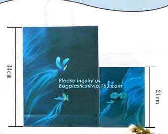 Gloss laminated portrait-shape strongly made reinforced top gloss white carrier bags in luxury finished, bagease package