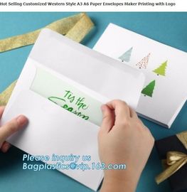 Custom design A4 A5 A6 paper kraft gift brown envelope with string,wedding invitation fancy kraft paper foil envelopes