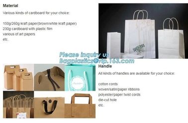 Fancy Shopping Paper Gift Bag packaging paper bag With Handles of packaging,Luxury Clothes paper carrier bag for packing