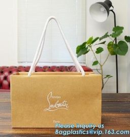 China Supplier Logo Printed Brown Kraft Paper Flower Carrier Gift Bag,Durable Kraft Paper Plant Carrier Flower Gift Bag