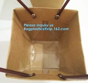 kraft paper laminated flower paper packaging carrier bag,Packing Colorful Waterproof Kraft Paper Gift Carrier Flower Bag