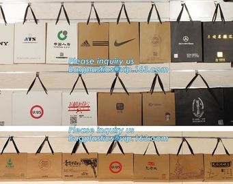 Customized Cut Printed Coated Paper Shopping Bag with Matt Lamination,rope handle custom logo printed white paper bag