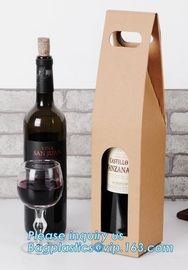 Customized promotional Paper Wine Bag/Gift Wine Bag for Wine,Carry Packaging Custom Print Paper Wine Gift Bags with Hand