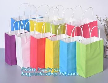 Design Luxury Brown Kraft Paper Shopping Bag With Handle,Customized Green Printed Paper Shopping Bag With Logo Custom