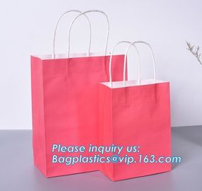 Design Luxury Brown Kraft Paper Shopping Bag With Handle,Customized Green Printed Paper Shopping Bag With Logo Custom