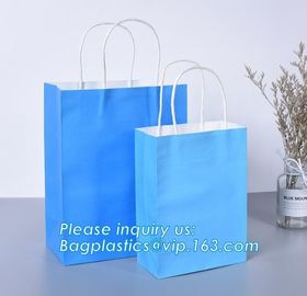 Design Luxury Brown Kraft Paper Shopping Bag With Handle,Customized Green Printed Paper Shopping Bag With Logo Custom