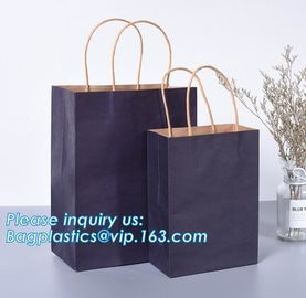 High Brightly Brown Kraft Paper Bag With Handle Custom Print Logo,Kraft Paper Shopping Bag with Logo bagplastics, bageas