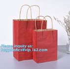 High Brightly Brown Kraft Paper Bag With Handle Custom Print Logo,Kraft Paper Shopping Bag with Logo bagplastics, bageas