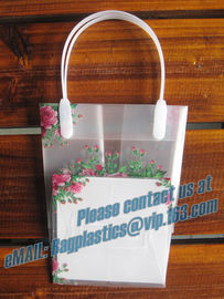 clear PP carry bag, PP Supermarket clear pvc Shopping plastic Bag, Fashion clear plastic shopping bags with handles