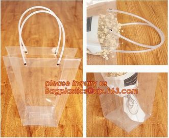 PP plastic flower carry bags with hanging for potted plant bags,quality assurance great quality pp flower bag bagease pa