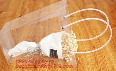 PP plastic flower carry bags with hanging for potted plant bags,quality assurance great quality pp flower bag bagease pa