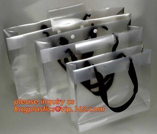 Cheap pp handle bag promotional gift shopping bag plastic pp tote bag,casual portable transparent PP/PVC tote gift bag