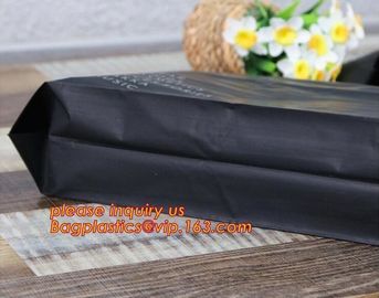 reusable soft loop handle plastic bags,PP Plastic Bags with Soft Loop Handle, Square Bottom,ecofriendly biodegradable so