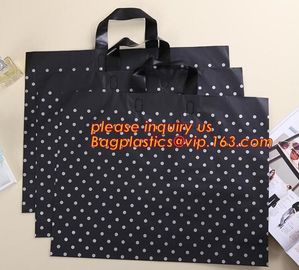 100% biodegradable soft loop die cut handle plastic carrier bag,Flexi Loop Handle Restaurant Takeaway Plastic Soft Mater