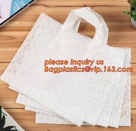 eco-friendly biodegradable compostable Soft Loop Handle Shopping Garment Recycle Pe Bag,Handle Plastic Bag OEM Plastic B