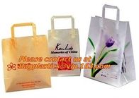 Frosted Die Cut Handle Take Out Bag for Bread Packing,reinforce die cut handle plastic LDPE foldable shopping poly bag