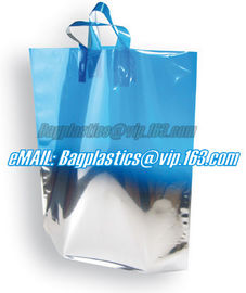 CLEAR FROSTED SOFT LOOP SHOPPER BAG,Soft Loop Handle Plastic Bag OEM Plastic Bagbiodegradable retail shopping bags pack