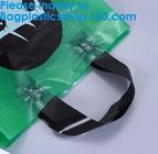 100% Biodegradable And Compostable Soft Loop Handle Plastic Bag For Clothing,Handle Block Bottom Plastic Shopping Bag