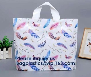 100% Eco-Friendly Biodegradable Custom Design Hdpe/Ldpe Shopping Carrying Flexi Soft Loop Plastic Handle Bag