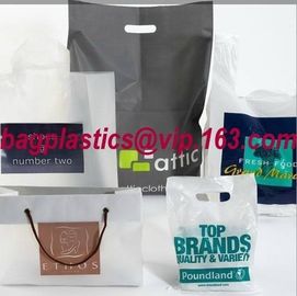 COMPOSTABLE, BIODEGRADABLE, PLACarrier, Shopping bags, Soft loop handle, Die cut handle, Flexi loop handle, Thermal bags