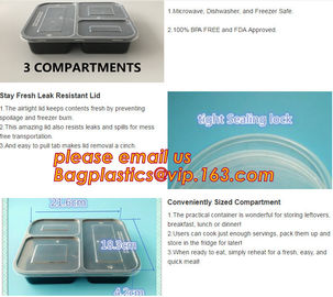 Food grade plastic disposable plastic take away bento box with 4 compartment,Containers Plastic Leakproof Food Container