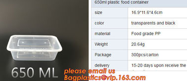 Promotional custom disposable plastic fast food bowls, plastic serving bowl, black plastic bowl,Fruit Take Away Fresh Ki