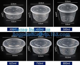 Cheap Food grade salad plastic bowl disposable plastic salad bowl,Eco-friendly white PP plastic round food container noo