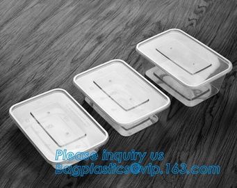 Meal Prep Containers 3 Compartment Leak Proof 1oz sauce cups Microwave BPA Free Plastic Food Bento Plastic Lunch Boxes