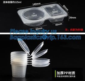 4oz PP Sauce cup hinged lid airtight pot Injection take away food container,PLA 4oz 140ml biodegradable cup disposable p