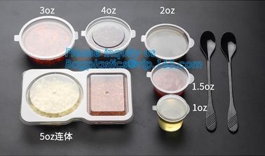 Disposable mini plastic jelly cup PP sauce cup,PS Sauce Cup,Transparent PP Plastic Square Portion Sampling Sauce Cup wit