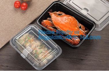 PET clear plastic food disposable container fruit salad bowl,disposable food packaging plastic bowls with lids bagplasti