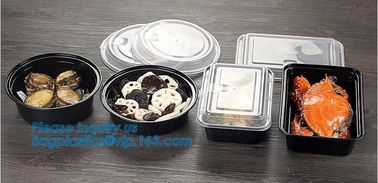 PET clear plastic food disposable container fruit salad bowl,disposable food packaging plastic bowls with lids bagplasti