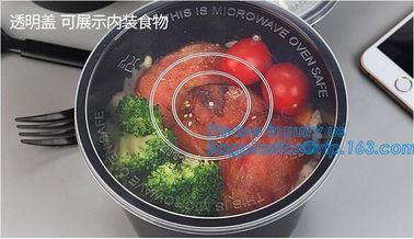 PLA Tray To Go Containers Food Disposable Biodegradable Plastic PLA bowl Salad Bowl With Lid,fast food container disposa