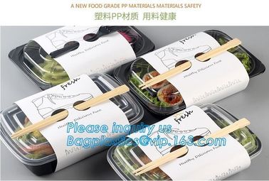 Disposable PP plastic food container 3 compartment containers / bento box / meal prep containers,food containers square