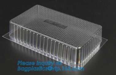 Disposable custom blister PET food packaging plastic container cookie biscuit tray,PET blister packaging compartment hin