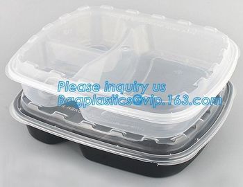 White Round Plastic PP Food container bento box heated disposable microwave lunch box,food bento storoage box bagease pa