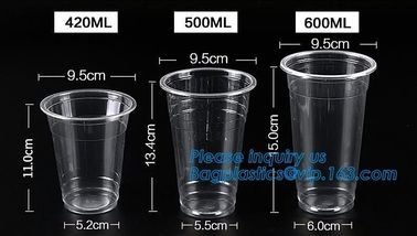 Food grade 12oz 375ml cold drink transparent biodegradebale PET disposable plastic cup/airline plastic drinking cup