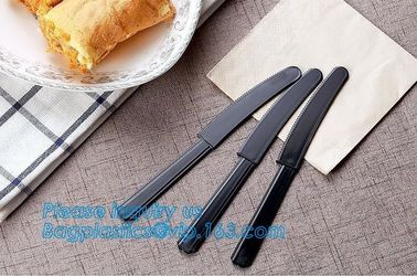 6&quot; PS Disposable Plastic Forks Spoons Knives Western Cultery Sets in Restaurants and Kitchens 48 pcs pink plastic cutler