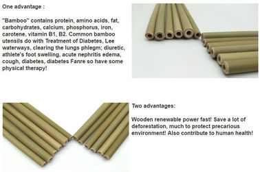 Organic Reusable Hand-Crafted Natural Eco Bamboo Drinking Straws,Natural Bamboo Drinking Straws with customized logo pac