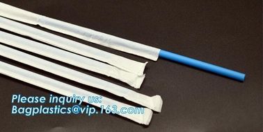 Biodegradable and compostable food grade PLA plastic drinking straw, individual pack,Eco-friendly biodegradable plastic