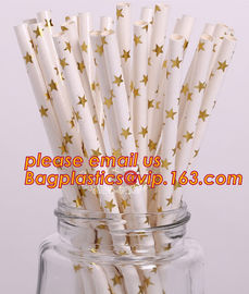 biodegradable gold stamping paper straw,colour disposable wholesale drinking biodegradable paper straw bagplastics pac