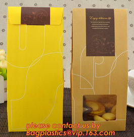 Customize Translucent Window, Brown Greaseproof Kraft Paper Bag, Special Opp Window Bag, window bags, paper window bags,