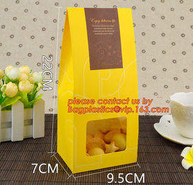 Customize Translucent Window, Brown Greaseproof Kraft Paper Bag, Special Opp Window Bag, window bags, paper window bags,