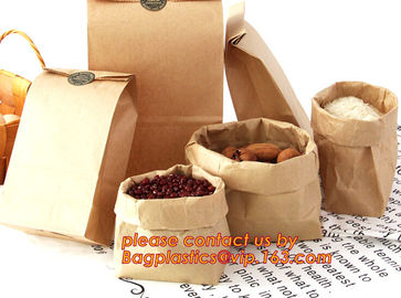 Customized Printing white kraft paper bags sandwich packing Bread Package Bag,Grease Proof Foil Lined Brown Kraft Paper