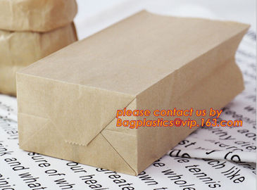 Customized Printing white kraft paper bags sandwich packing Bread Package Bag,Grease Proof Foil Lined Brown Kraft Paper