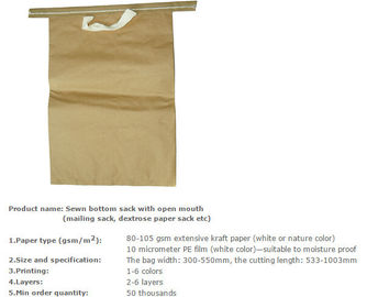 flour packing bag,charcoal packing bag,single pasted bottom paper sacks with open mouth,sewn bottom sack with open mouth