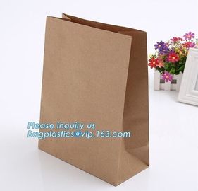 nature brown Kraft bread packaging paper bags,Brand paper bag machine making paper bag paper bread bag, BAGPLASTICS, LTD