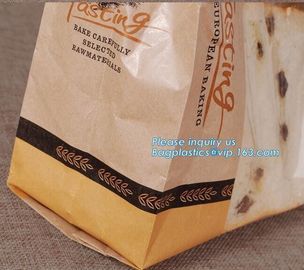 Chinese New Design Hot Sale Custom Printed Pharmacy White Kraft Paper Bag Bread Paper Bag,stand up kraft paper bread bag